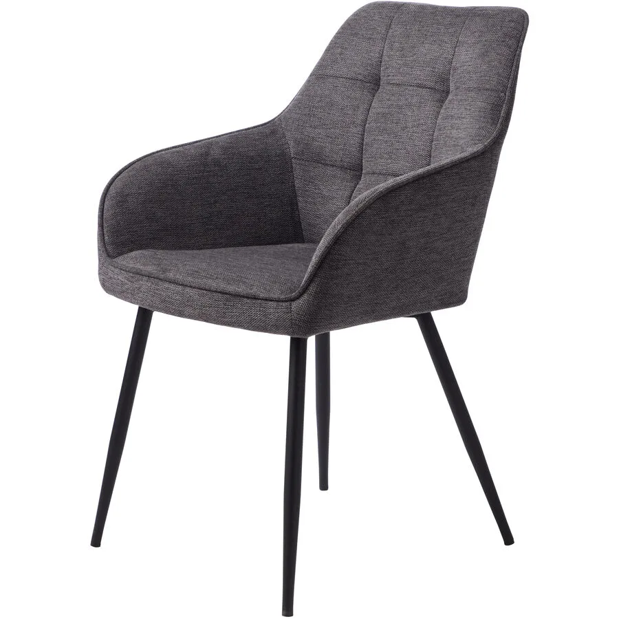 Stuhl 2er-Set Nort dunkelgrau Polyester