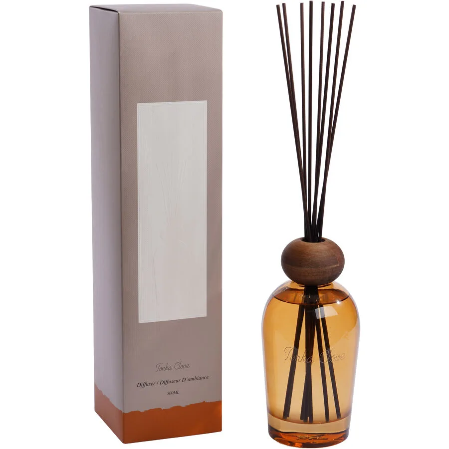 Diffusor Sarina amber 500 ml - Material: Glas/Holz