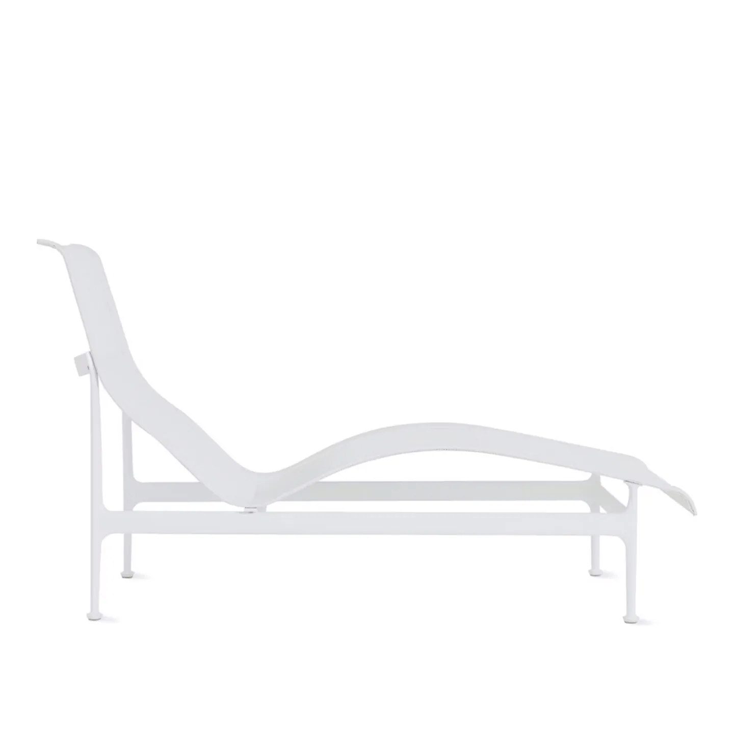 Knoll - 1966 Contour Chaise Lounge, Vit - Solstolar - Richard Schultz - Metall