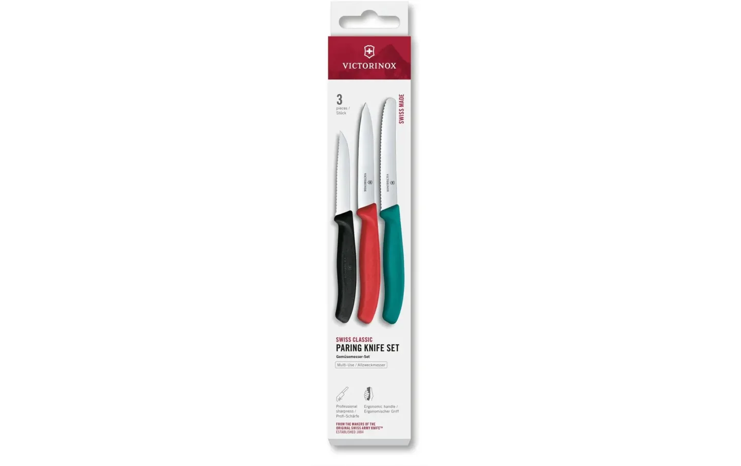Alltron Messer-Set Swiss Classic, Grün / Rot / Schwarz Von Victorinox Schwarz | Schubiger Möbel