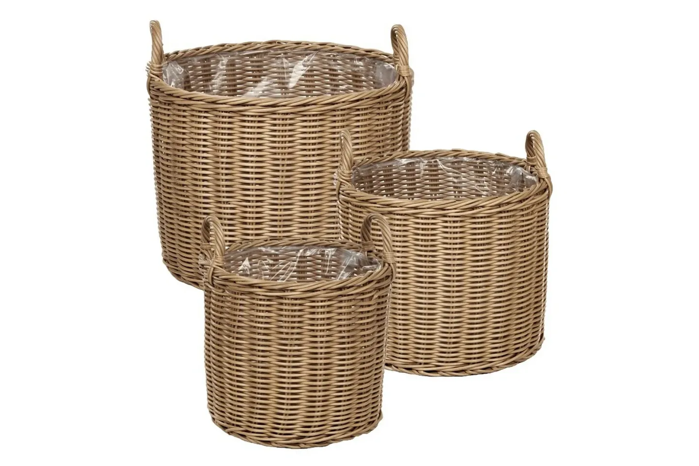 Trädgårdskruka Pendula set om 3 Naturlig - Naturlig
