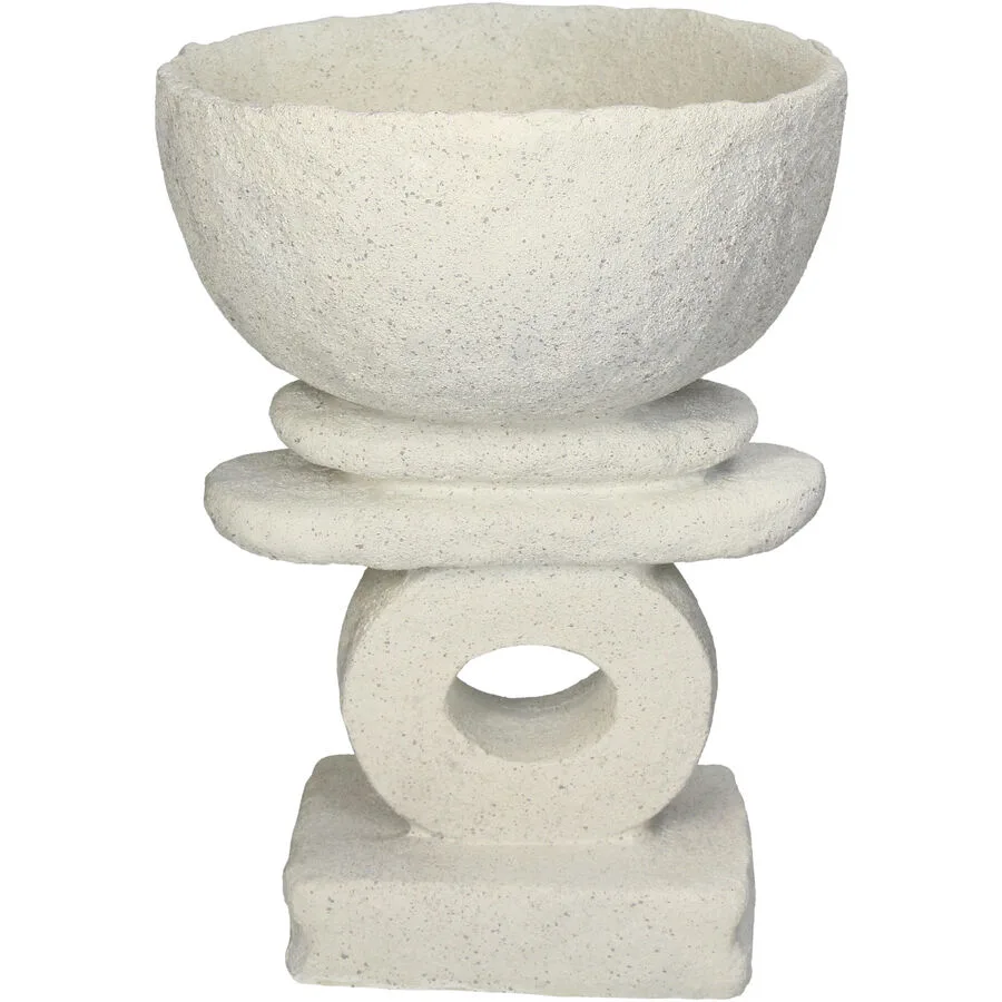 Schale Levend weiss Polyresin H 29.3 cm