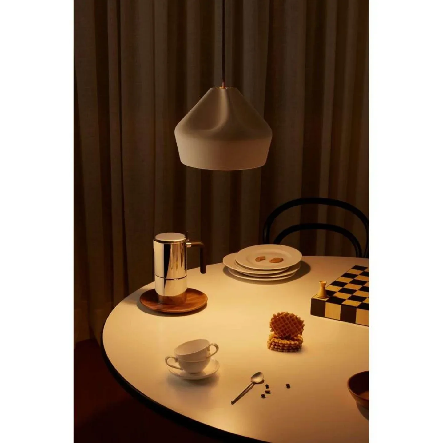 Pleat Box 24 Pendel E14 Ocher/Hvid - Marset - Spisestue - Keramik