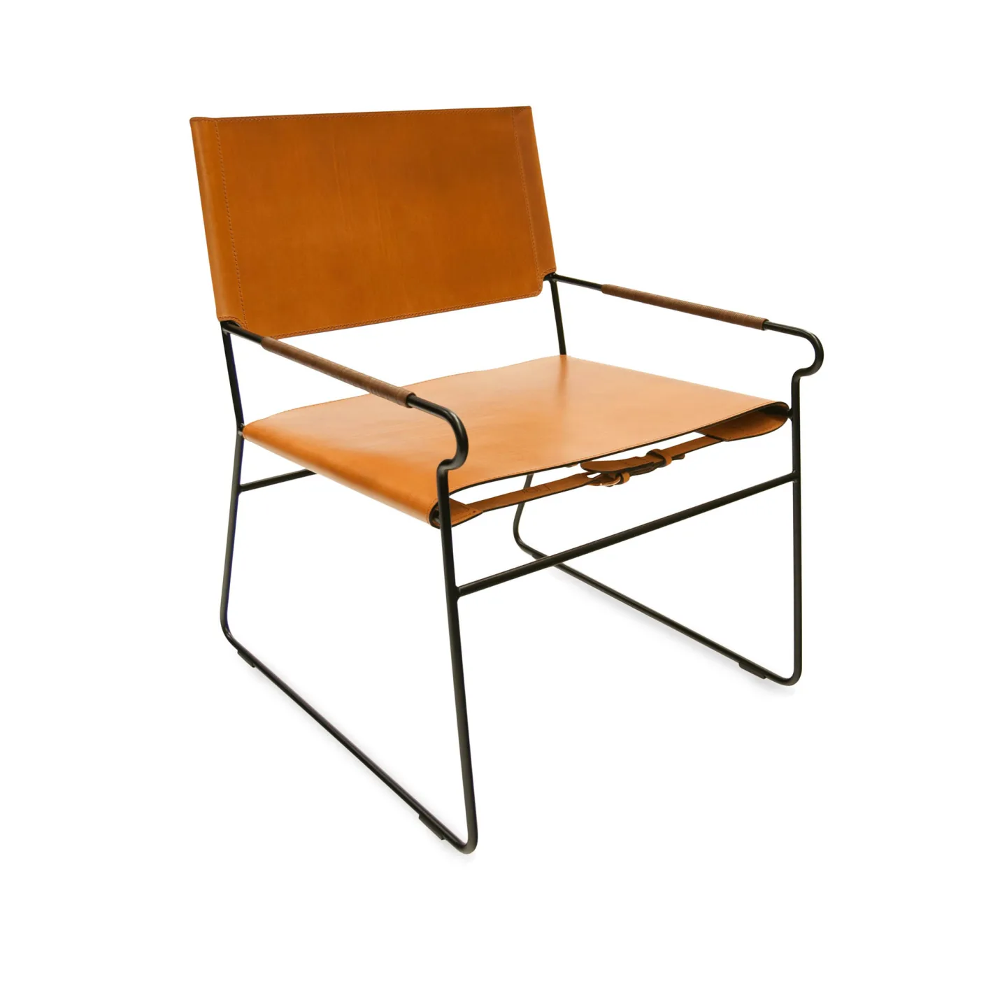 OX Denmarq - Next Rest, Black Steel Frame, Leather: Hazelnut - Fåtöljer - Dennis Marquart - Brun - Läder/Metall