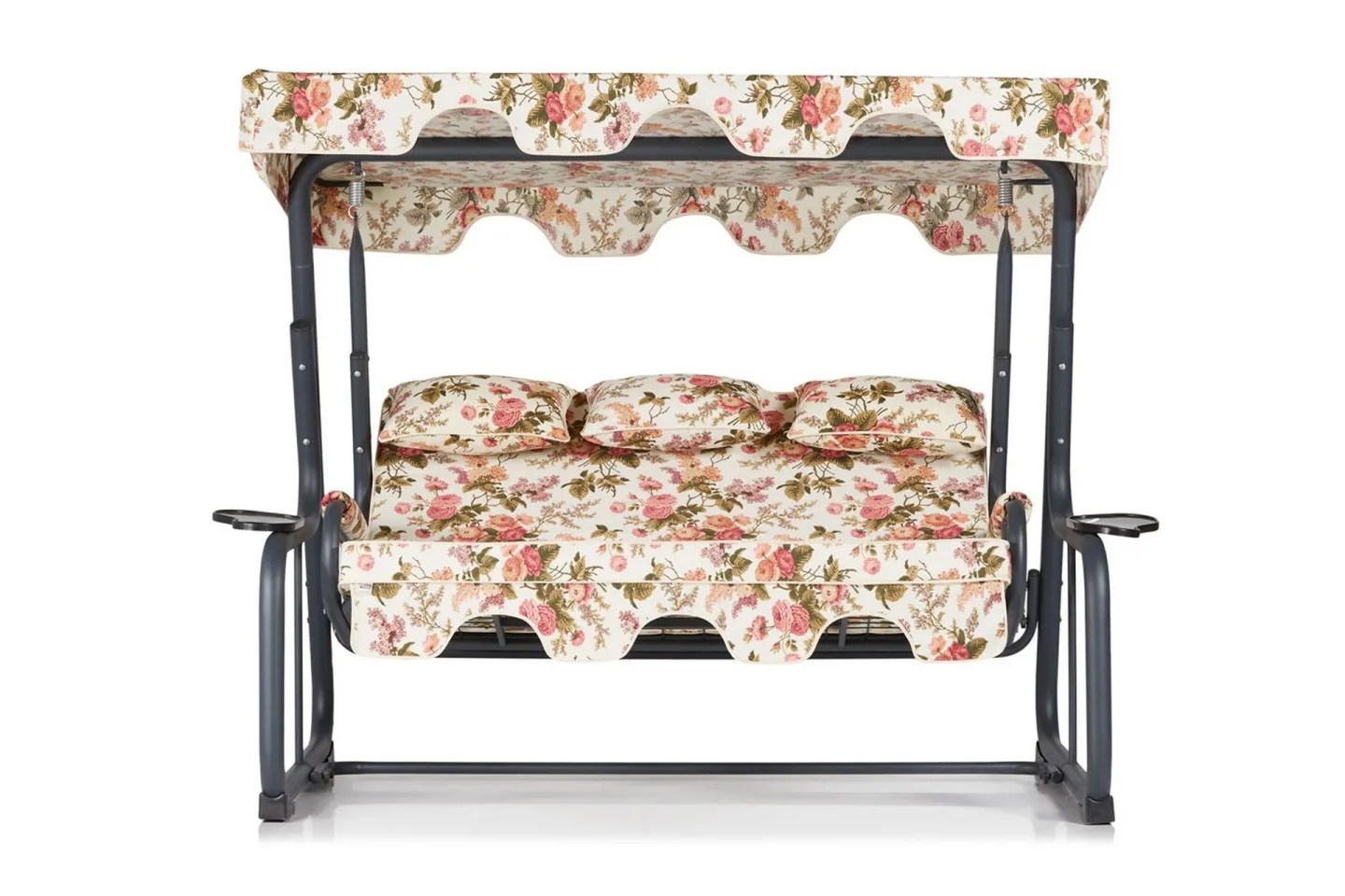 Jaudling 3-sits Hammock med Tak - Blommig/Grå