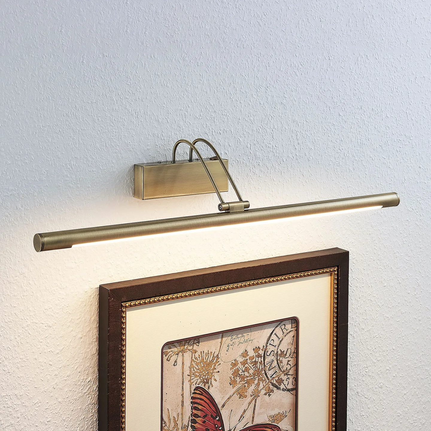 Mailine LED Wandleuchte Antique Brass - Lindby - Wohnzimmer - Modern - Metall - Einflammig