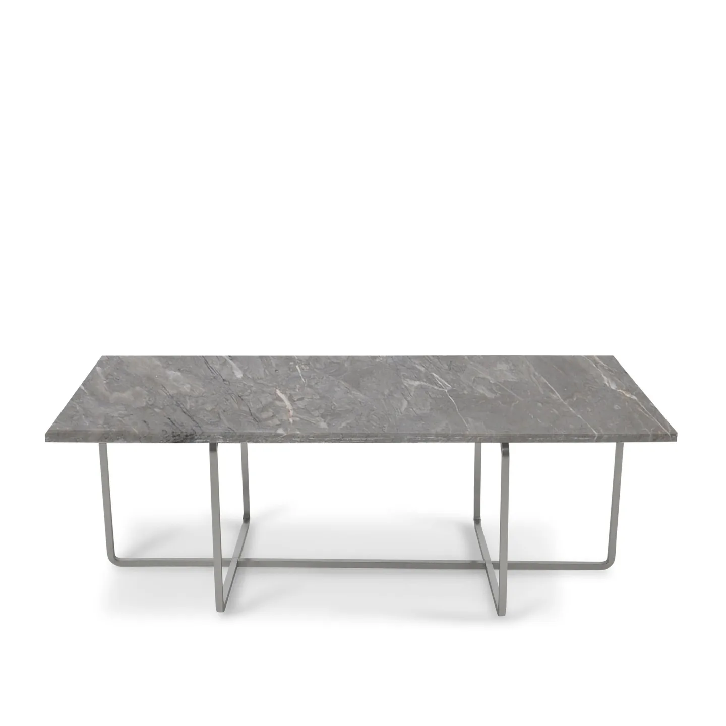 OX Denmarq - Ninety Table High Stainless Steel Frame Top Grey Marble - Soffbord - Dennis Marquart - Grå - Metall/Sten