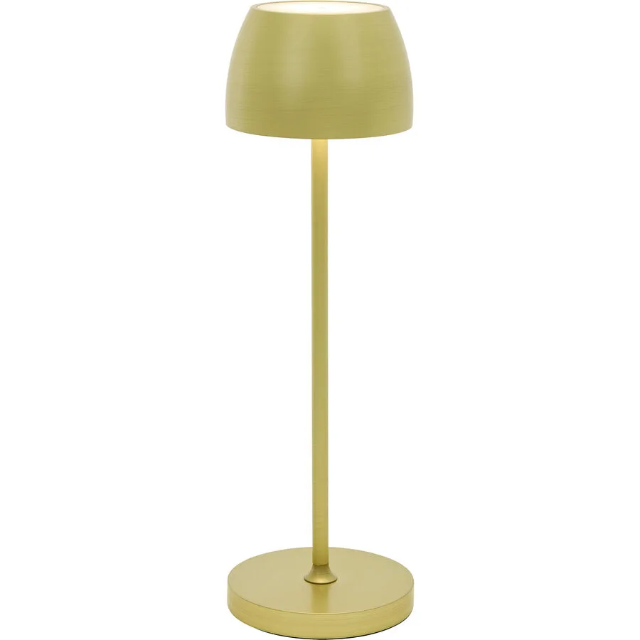 Tischlampe Lana Bronze/Gelb Aluminium/Kunststoff - Farbe: messing - LED