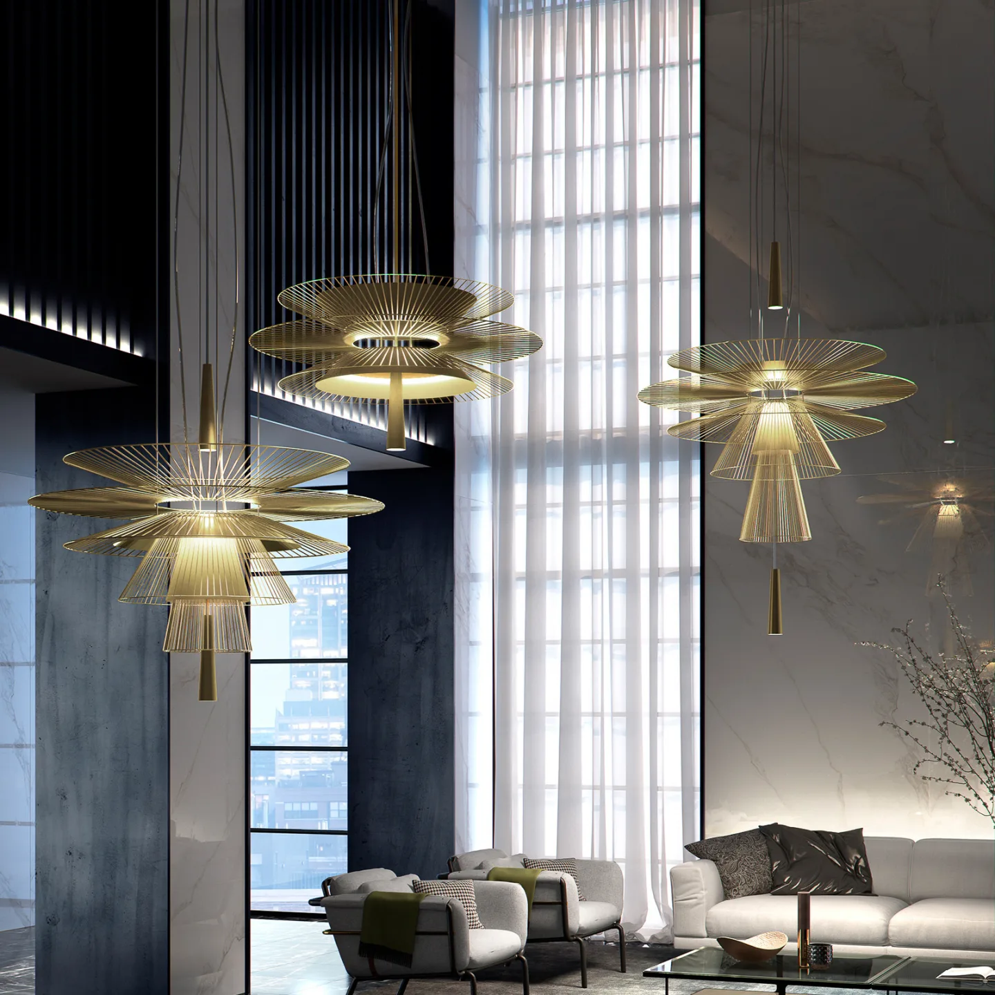 Gravity 1 Taklampa Golden - Forestier - Kök - Design - Metall - Med flera ljuskällor