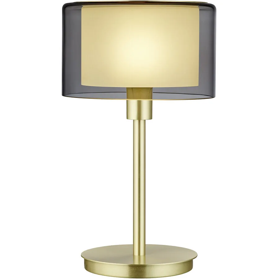 Designer-Tischlampe Bankamp Karl75 E14 Messing matt D 20 cm H 34 cm - Material: Messing/Glas