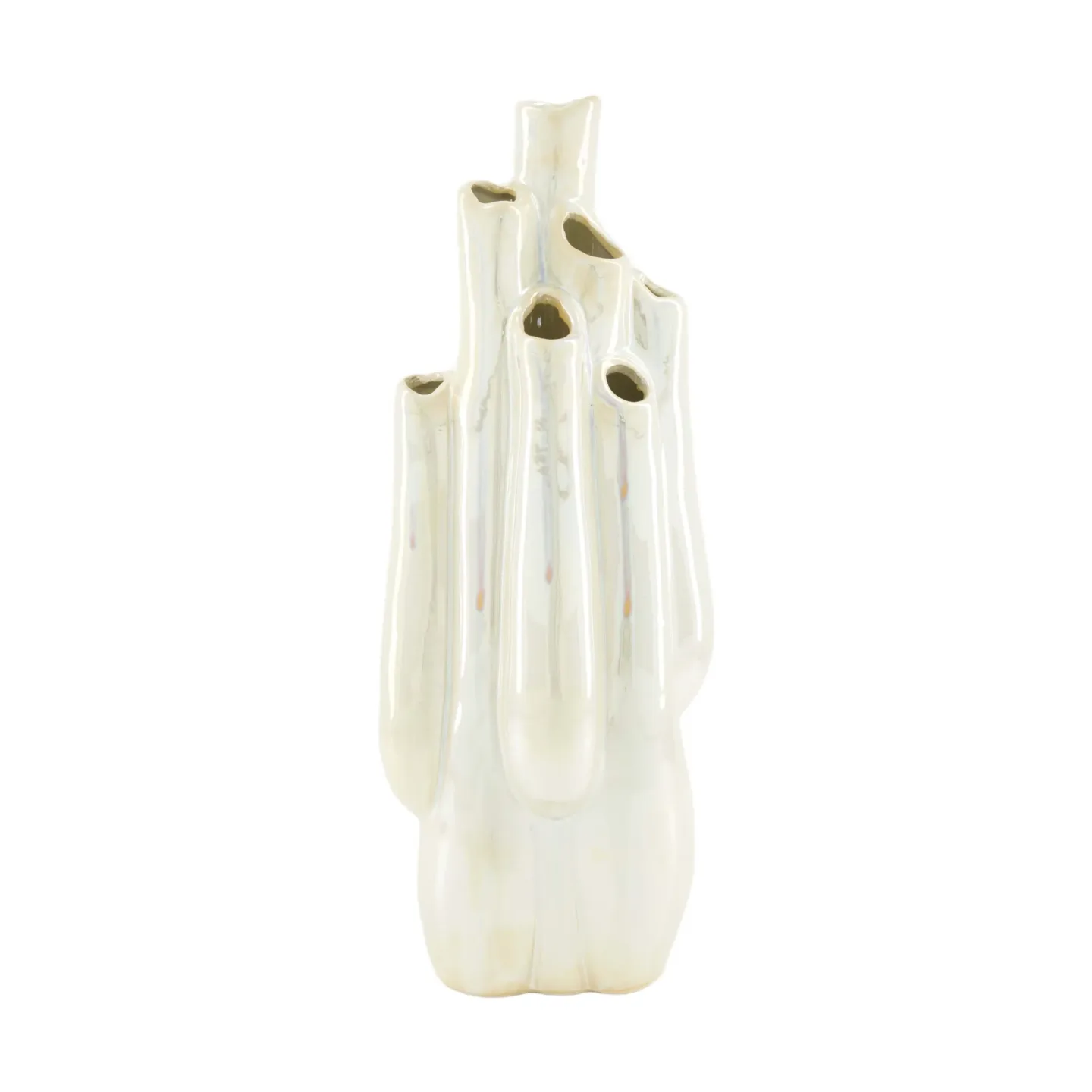 Decofinder Vase Keramik, Silber | Schubiger Möbel