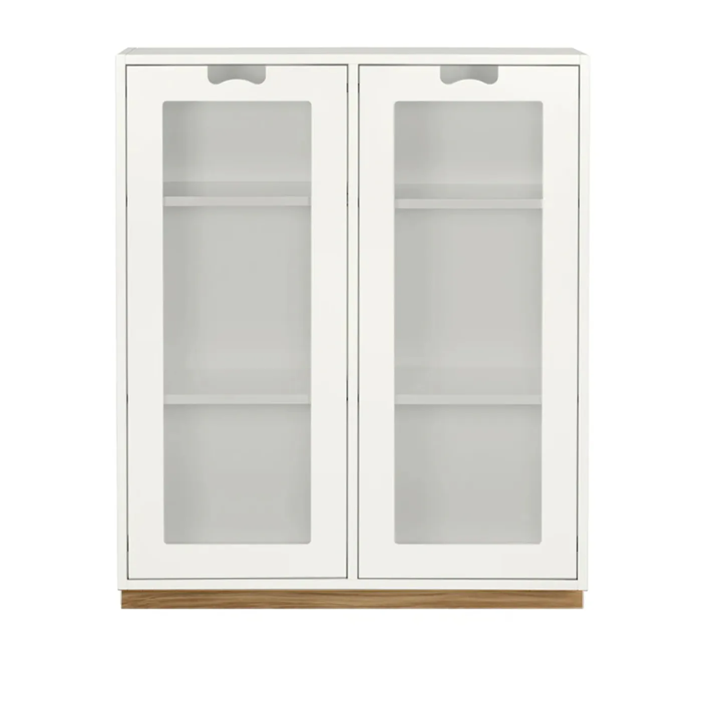 Asplund - Snow Cabinet E D30 Glass Doors - White, Ek Sockel - Skåp och vitrinskåp - Thomas Sandell & Jonas Bohlin - Vit - Glas/Trä