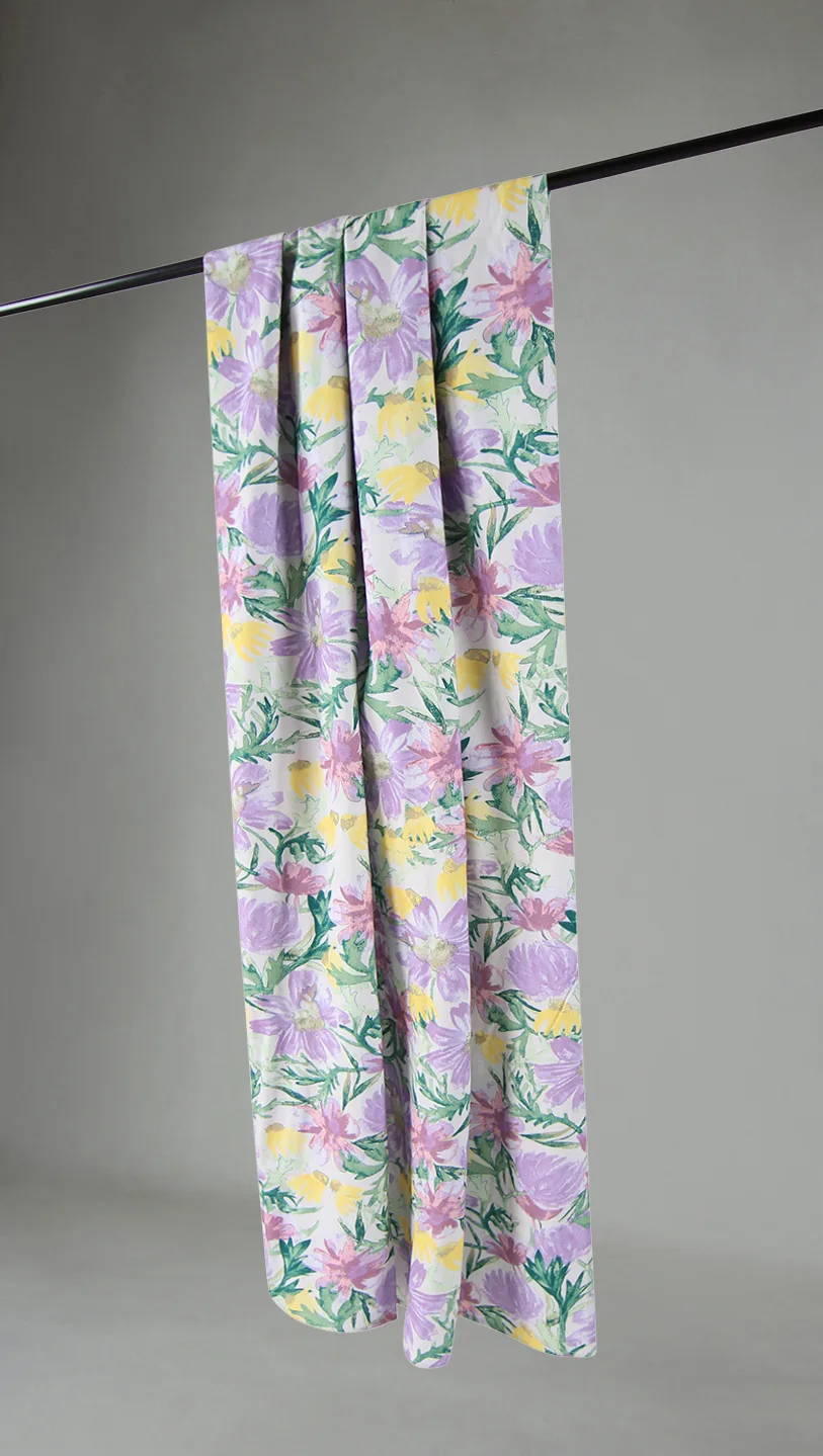 Gardiner - Bomullsgardin Cutie (lilla) (Størrelse: 140 x 250 cm)