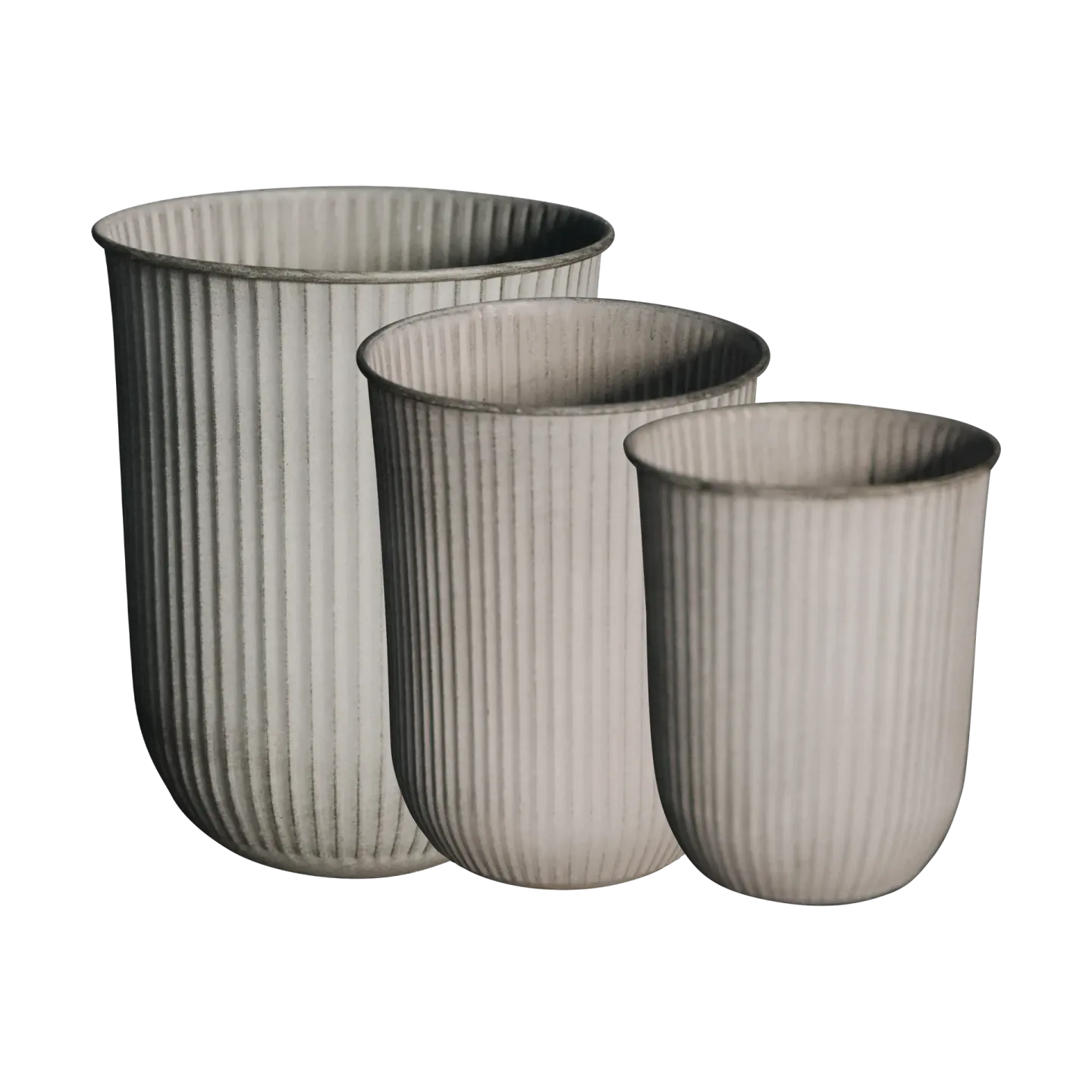 DBKD Out stripe Blumentopf 3er Pack Beige