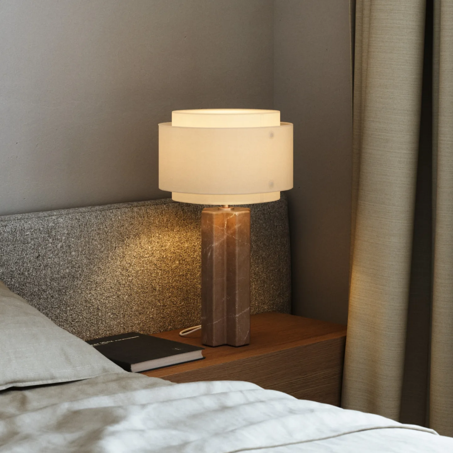 Takai Bordlampe Beige - DFTP DFTP by Nordlux - Soverom - Design - Stein - Med skjerm