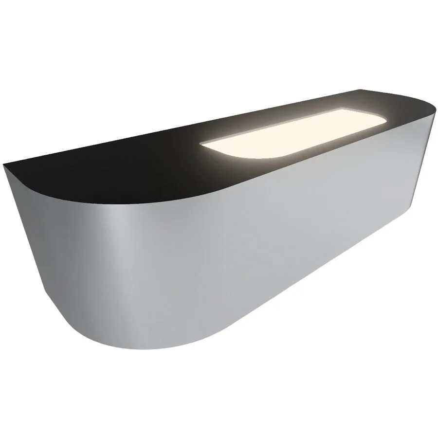 Bankamp Designer-Wandlampe Vector Aluminium/Stahl chrom 15W LED - Lichtfarbe: Warmweiss
