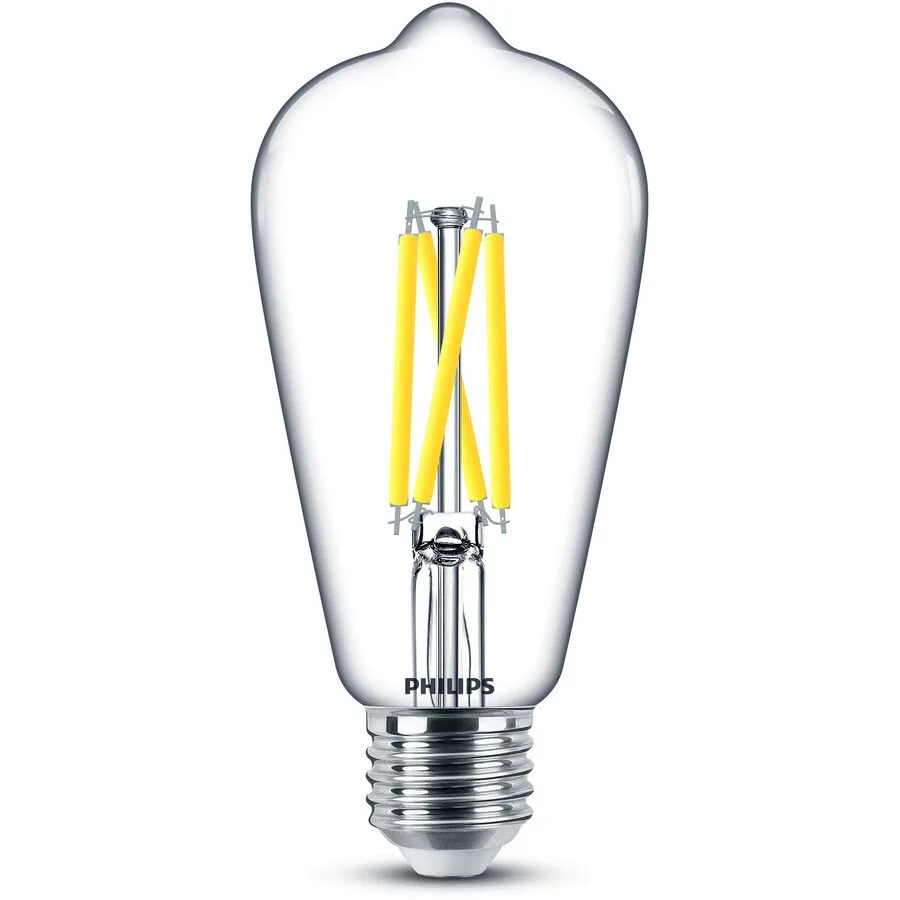 Leuchtmittel Philips Glas E27 5.9 W - Farbe: klar - LED - Lichtfarbe: Extra warmweiss - LED Leuchtmittel