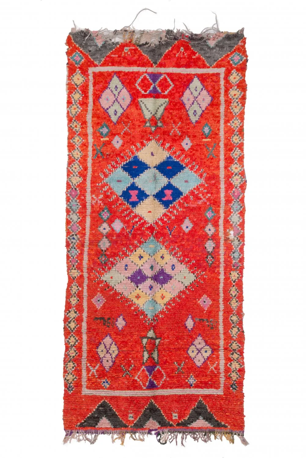 Marokkansk Boucherouite-teppe 340 x 155 cm