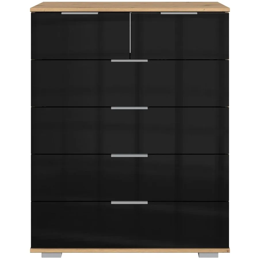 Kommode Peyton C schwarz Holzwerkstoff B 82 H 102 cm