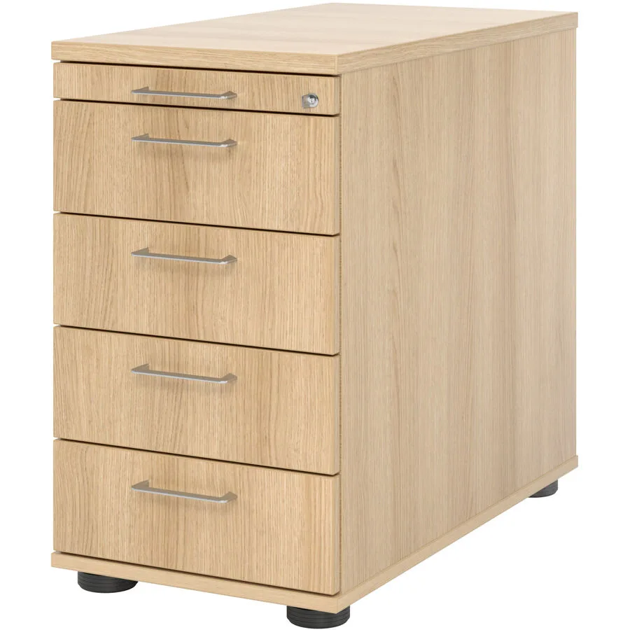 Standcontainer Office eiche Holzwerkstoff B 42.8 H 76 cm