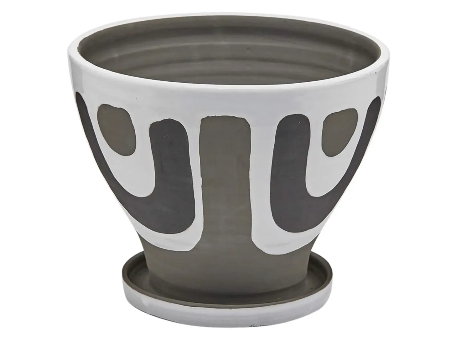 Edg Vase Phoenix Schwarz Weiss H: 22 cm | Schubiger Möbel