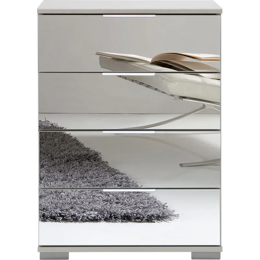 Nachttisch Peyton C Spiegelglas Holzwerkstoff B 52 H 74 cm