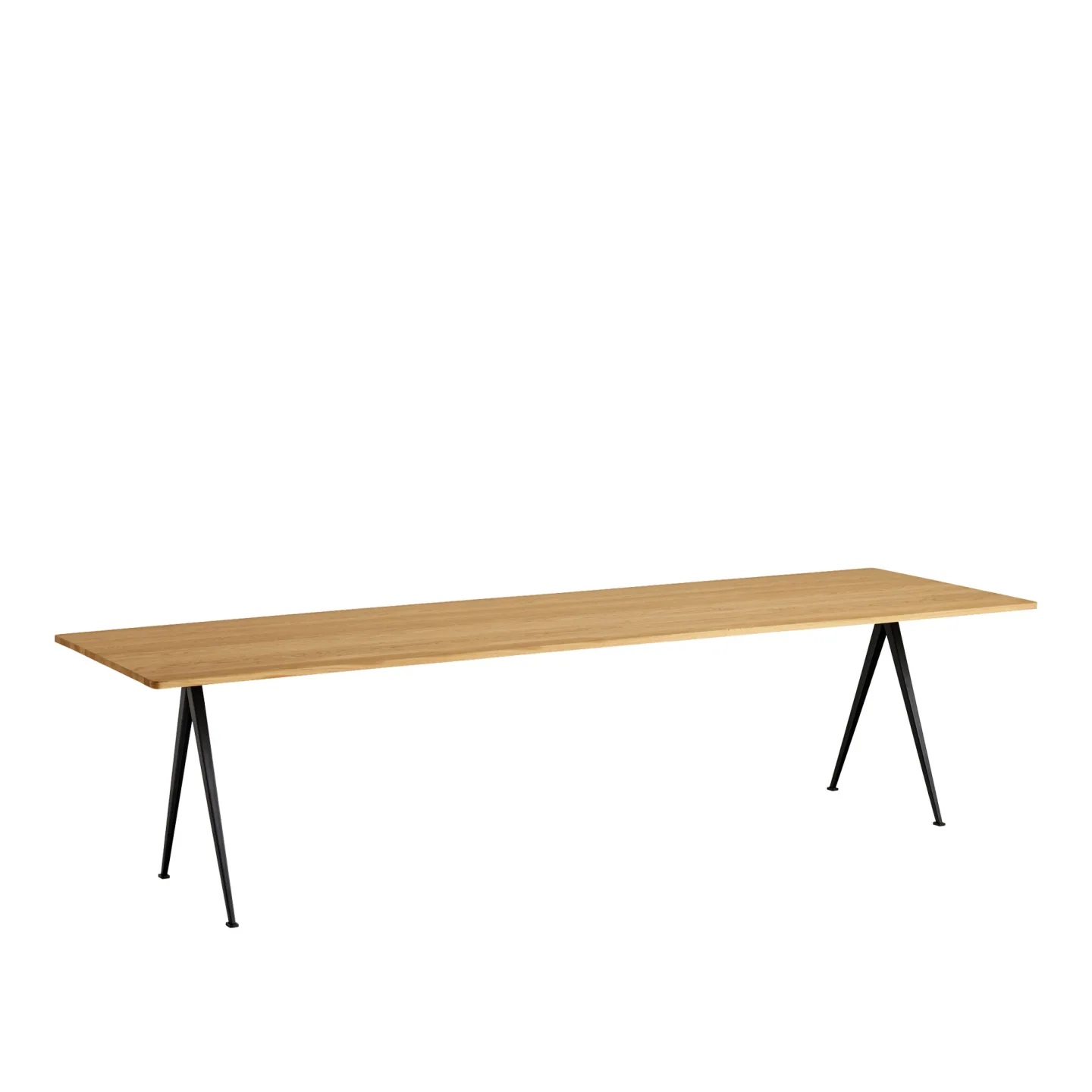 HAY - Pyramid Table 02 - Black Base - Oiled Oak - 300x85 cm - Matbord - Friso Kramer,Wim Rietveld