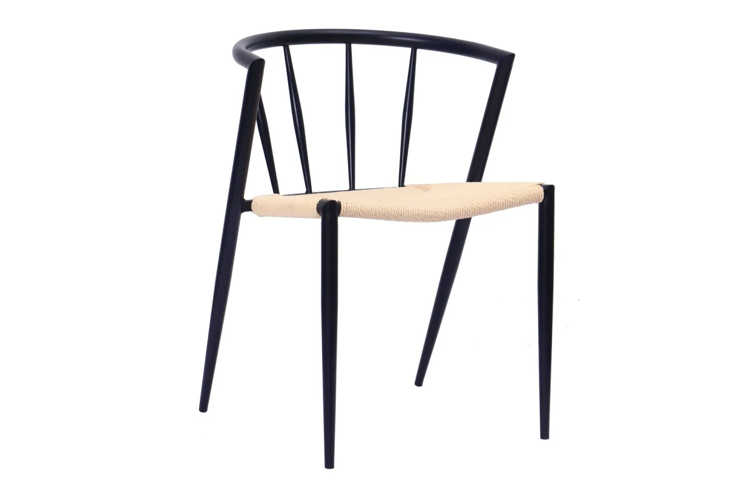 Winston Matstol - Beige / Metallben Svart