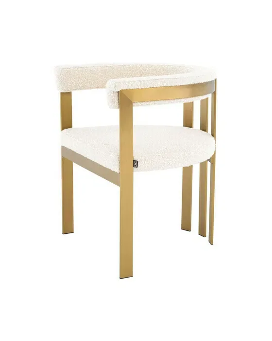 Clubhouse Dining Chair curly cream