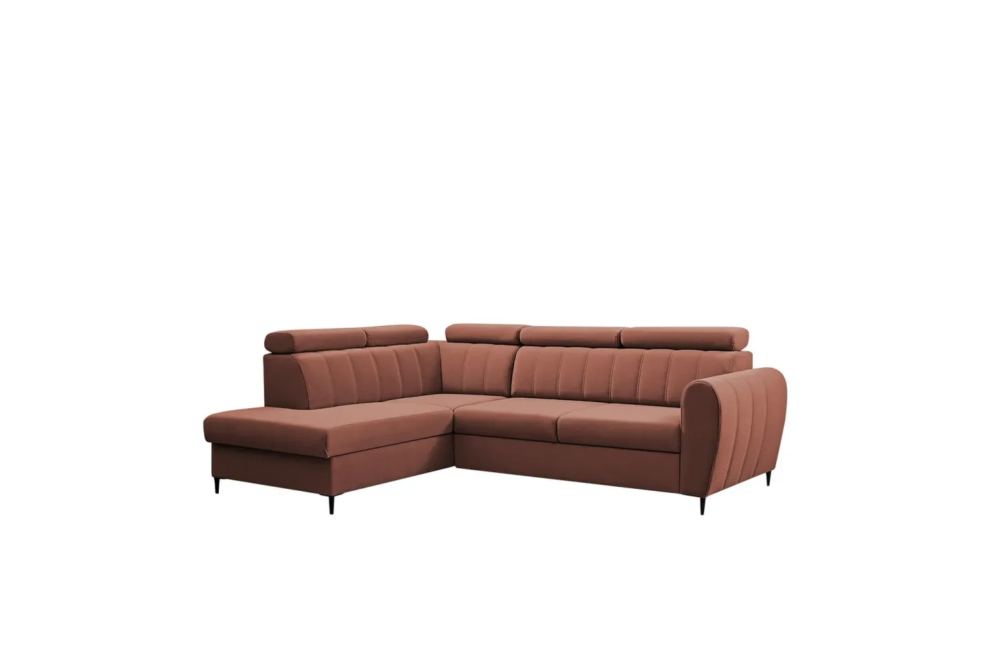 Hoffman Soffa med Schäslong 3-sits - Koppar