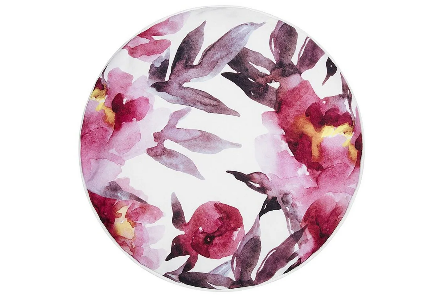 Trepuzzi Utomhuskudde 40 cm Rund - Vit/Rosa