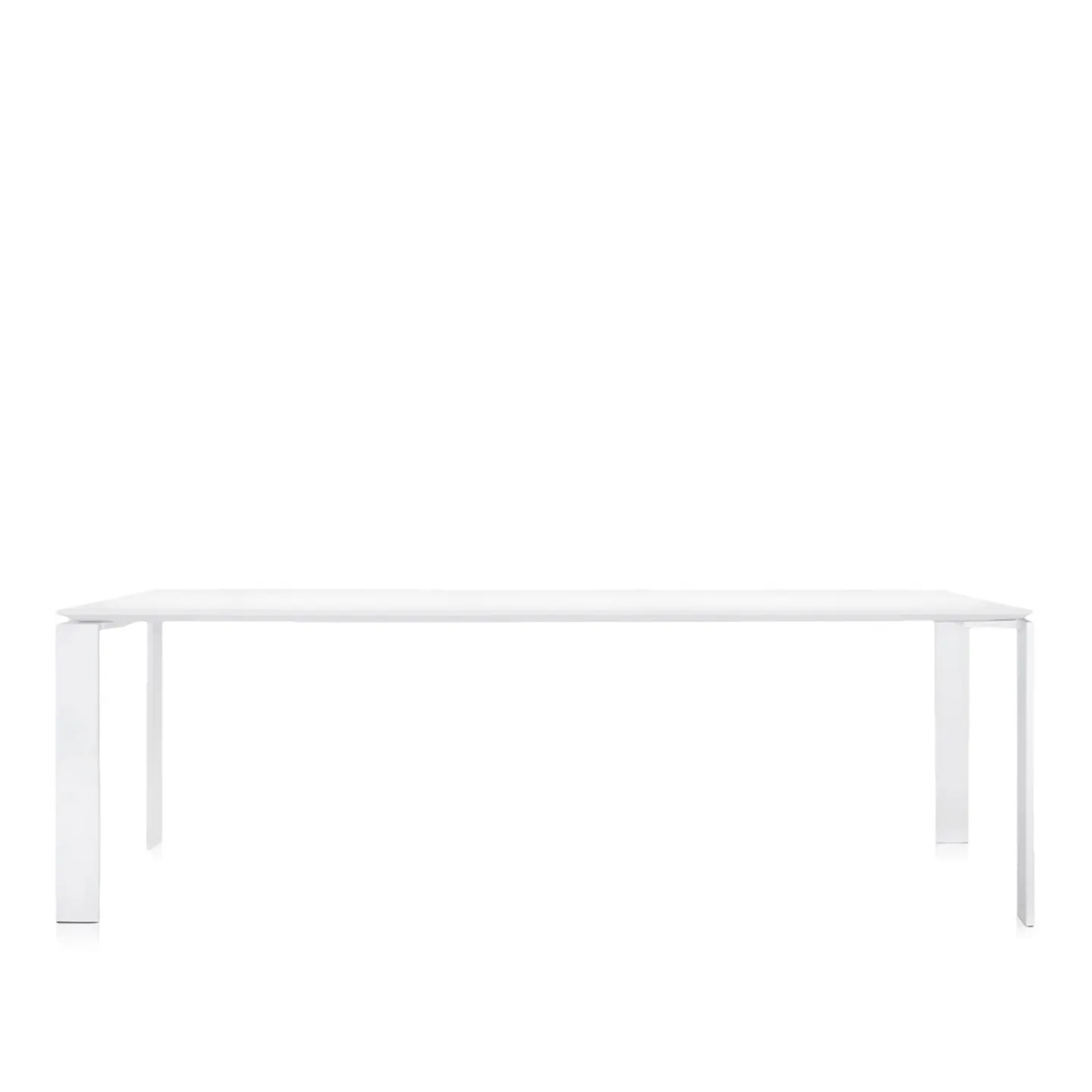 Kartell - Four Table 4524 223x79, White/White, Scratch-Proof Laminate - Matbord - Ferruccio Laviani - Vit - Laminat/Metall