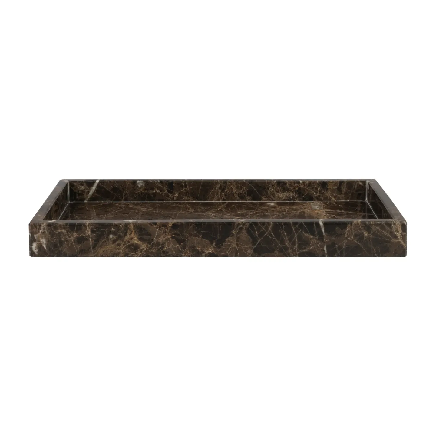 Mette Ditmer Marble Dekotablett 16 x 31 cm Braun