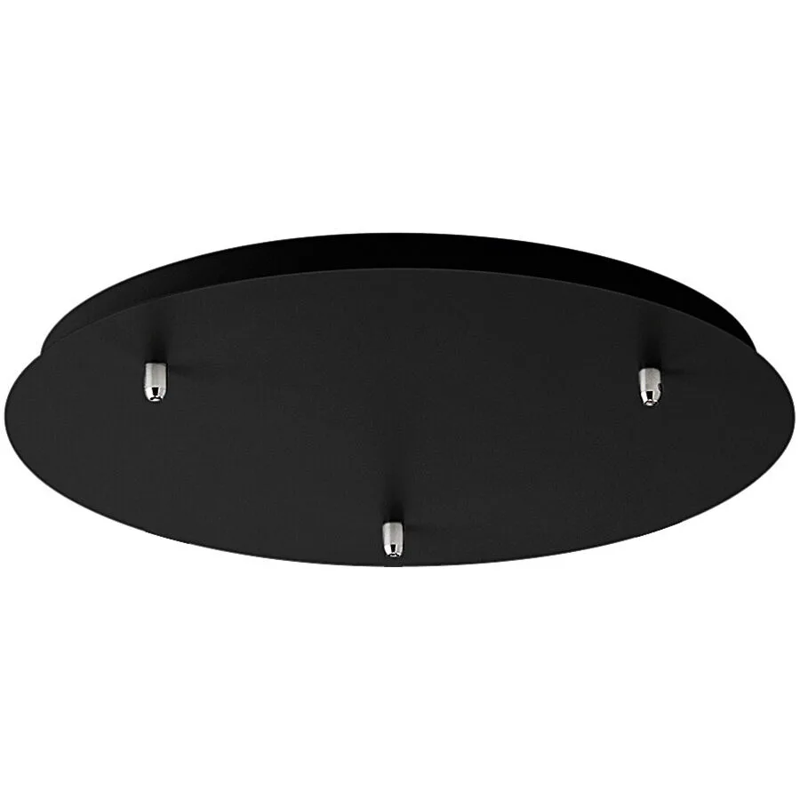 Giberti Luce Baldachin Rosone Schwarz Metall 50 cm