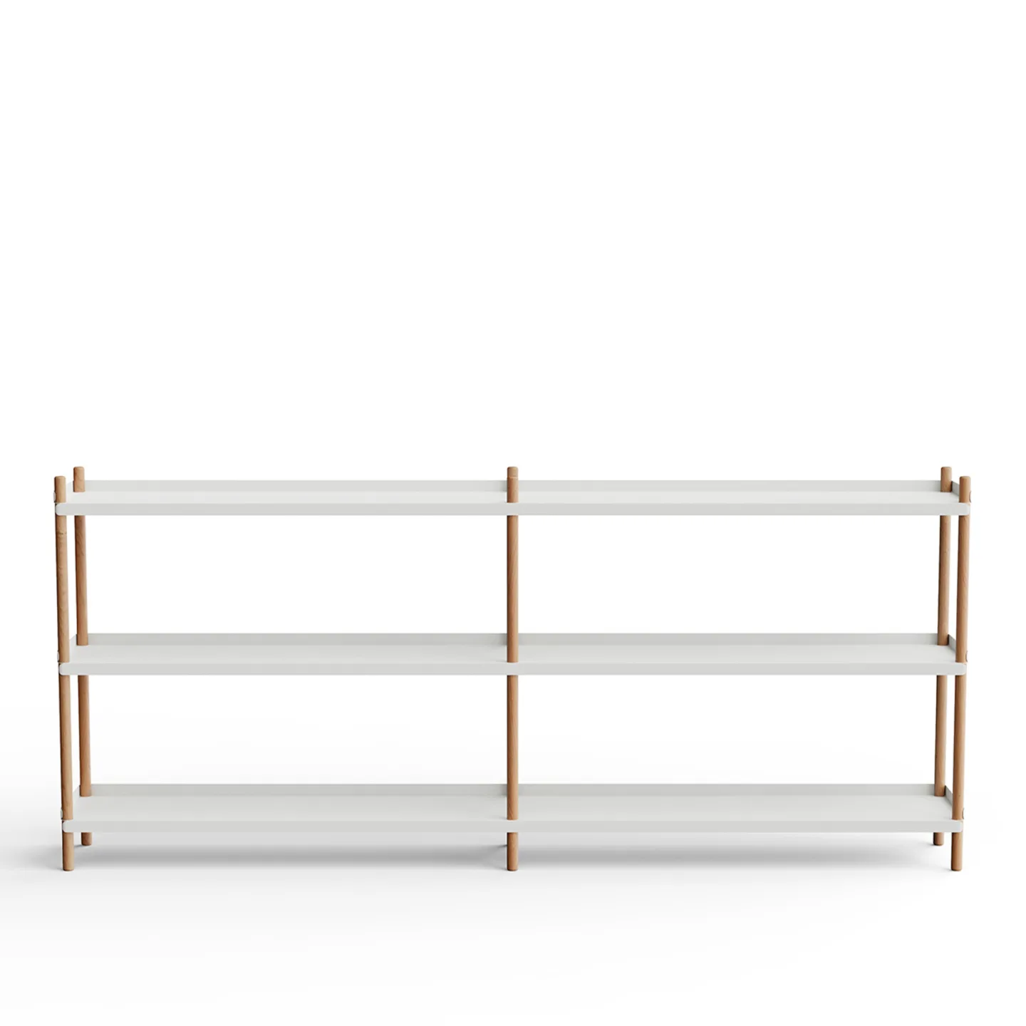 NINE - BOLT Shelving 2000 - 3 shelves Oak Natural Grey - Hyllor & Hyllsystem - Lennart Ebert - Grå - Metall/Trä