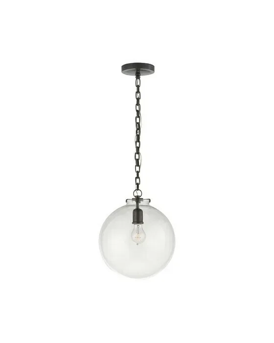 Katie Globe Pendant Bronze/Clear