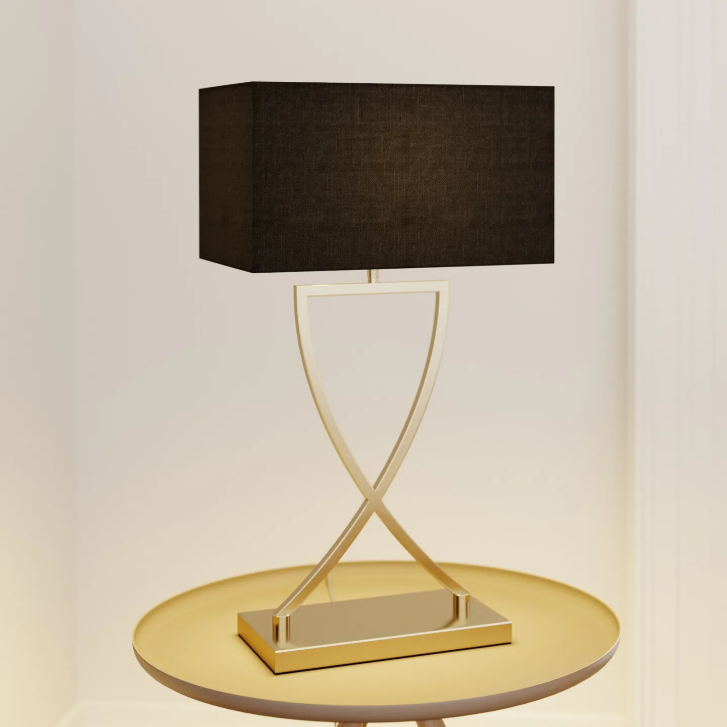 Evaine Bordslampa Brass/Black - Lucande - Vardagsrum - Modern - Metall - Med lampskärm