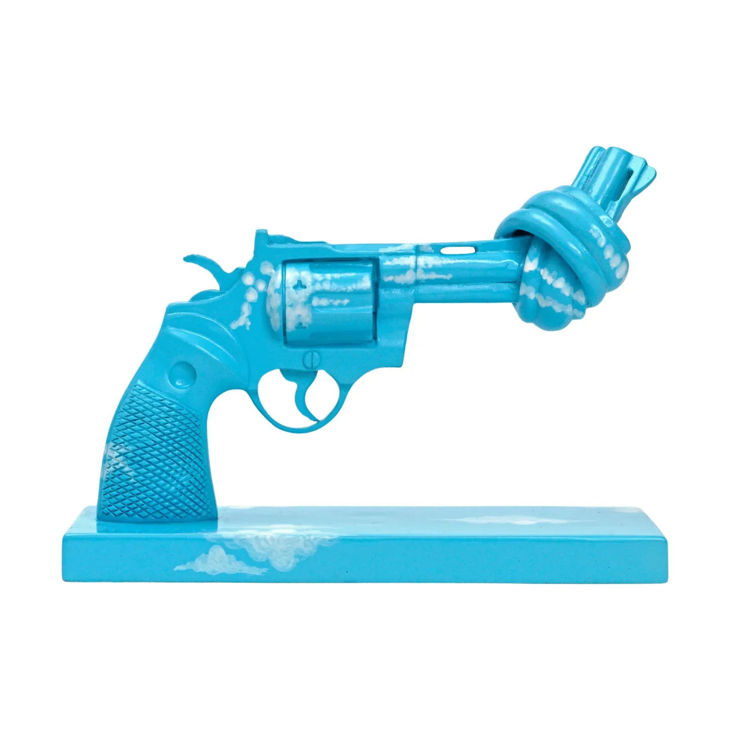 Non Violence Imagine Dekoration 30 cm Blau-Weiß
