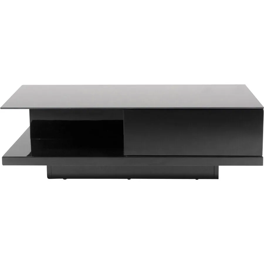 Salontisch Jonny schwarz Holz, MDF, Glas B 120 T 60 cm