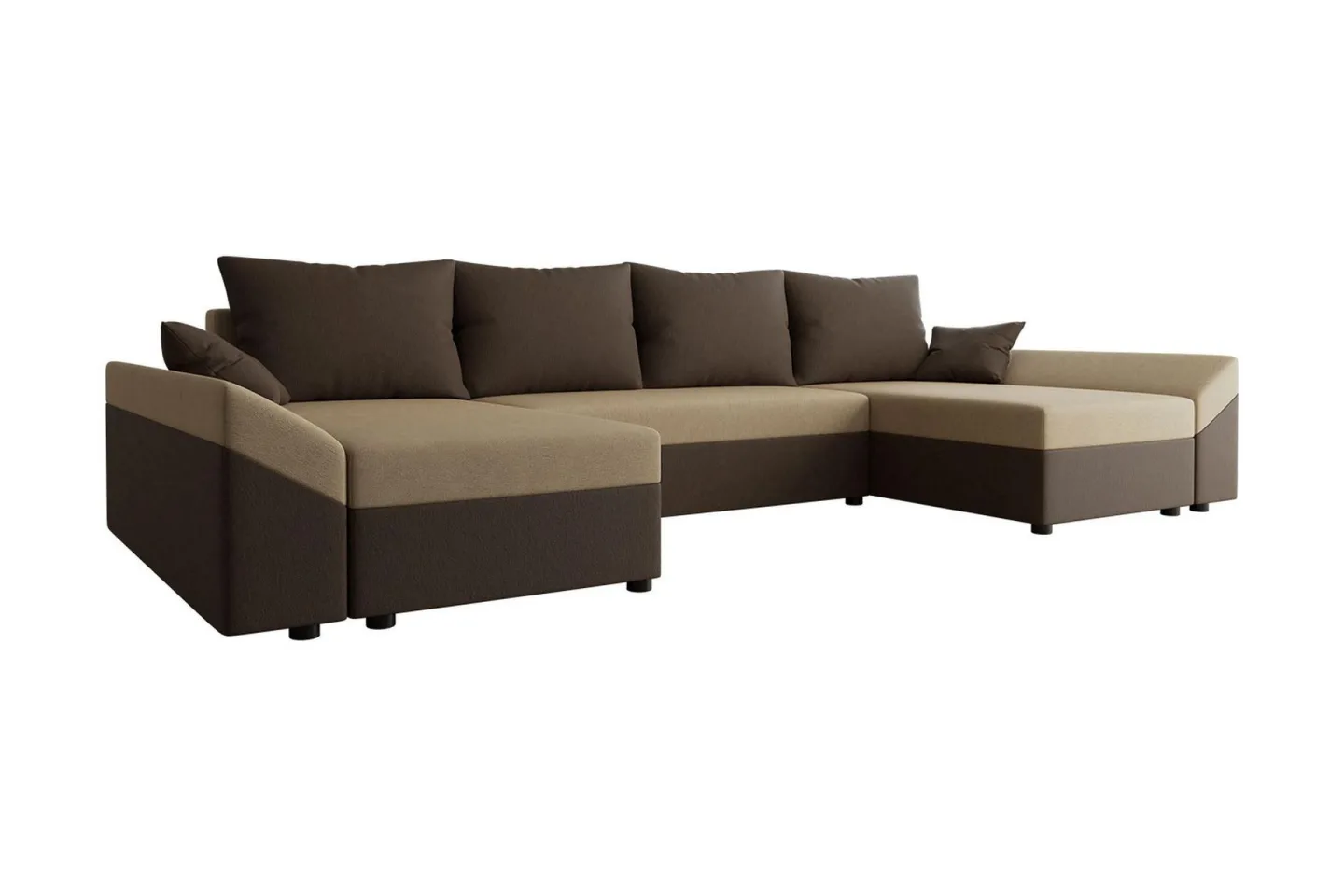 Ovadia 5-sits Bäddsoffa - Brun/Beige