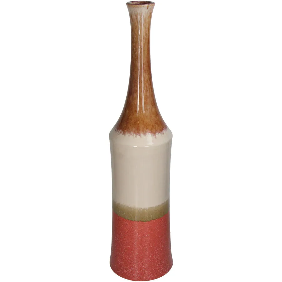Vase Myko Rot/Braun Steingut 67 cm