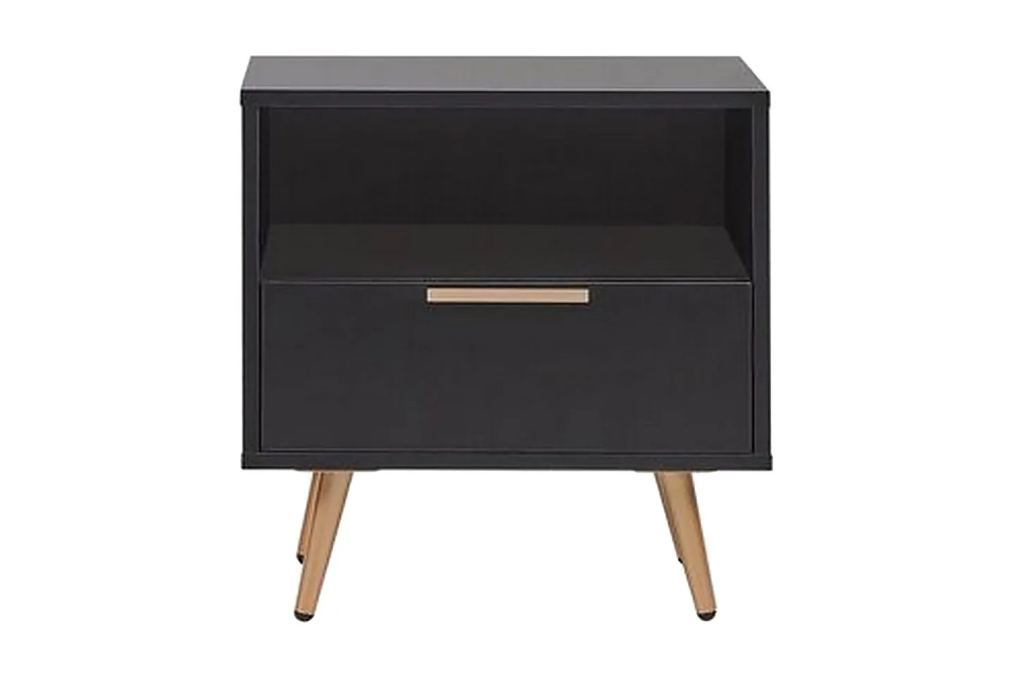Indio Sängbord 50 cm - Svart/Guld
