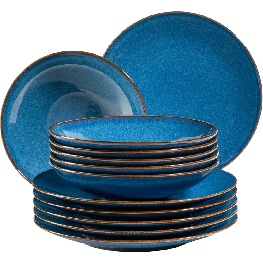 MÄSER Geschirr-Set Ossia Blau Keramik