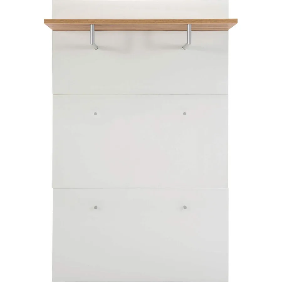 Garderobenpaneel Tasso weiss Holzwerkstoff/Glas B 89 T 30 H 144 cm