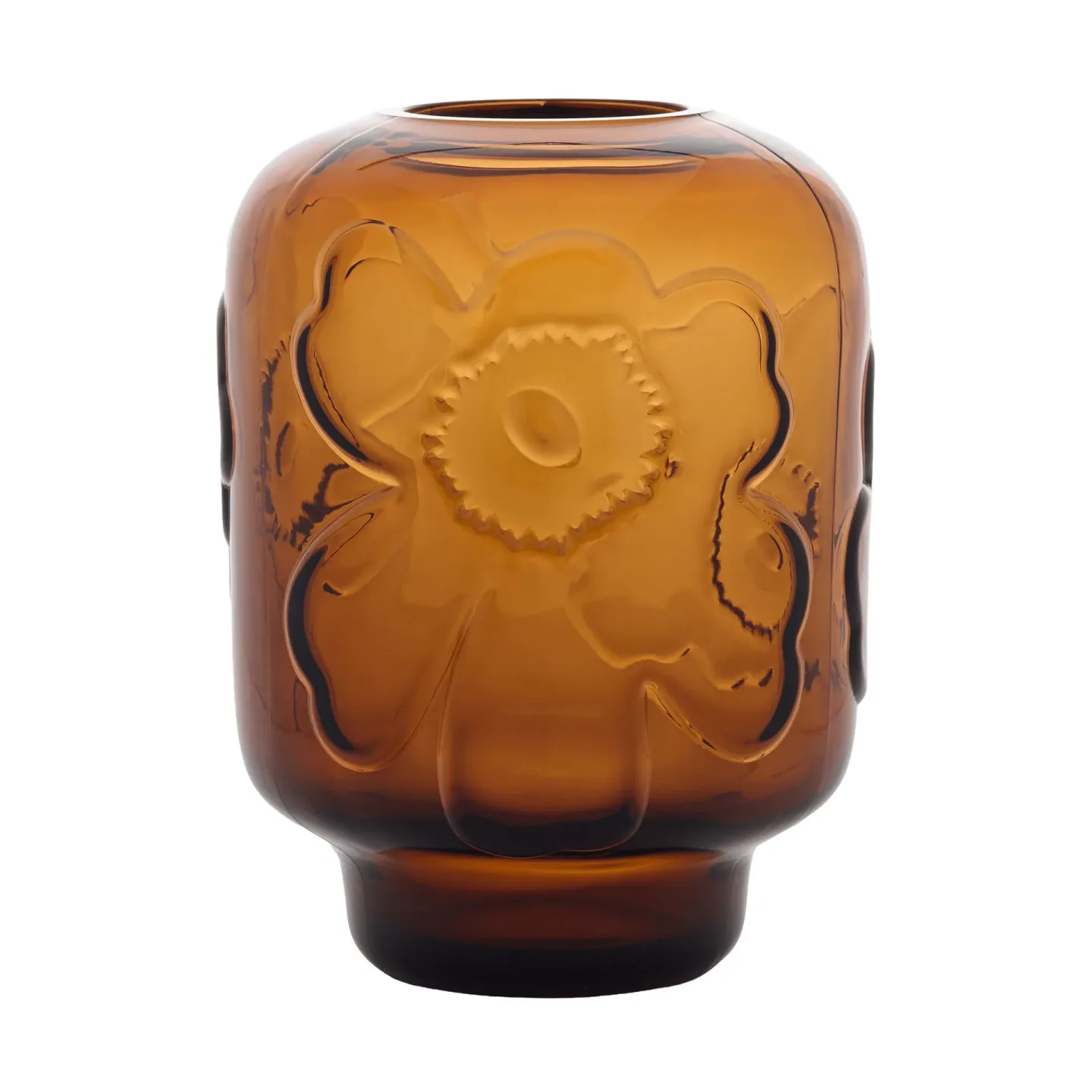Marimekko Unikko Glasvase Cognac, 18 cm