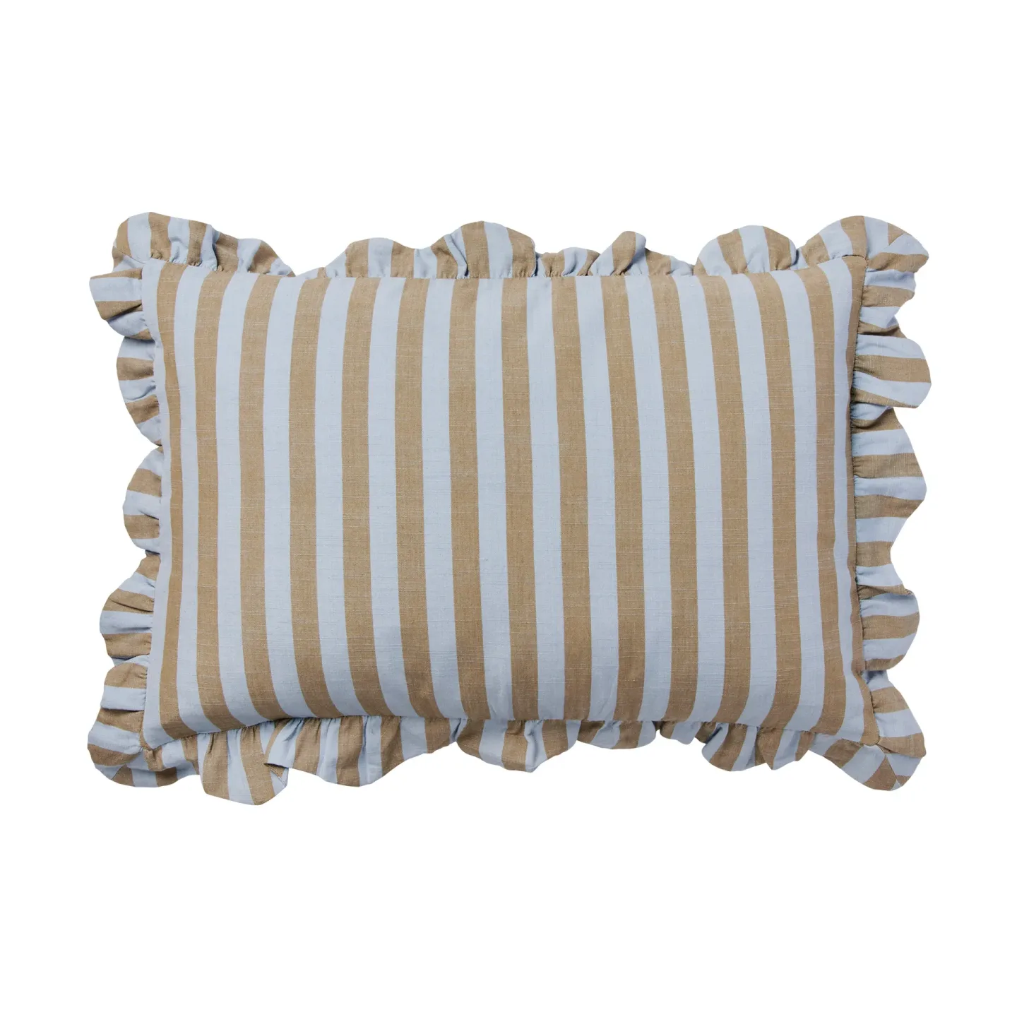 Broste Copenhagen Ina Kissenbezug Dusty blue-brown kelp, 40x60 cm