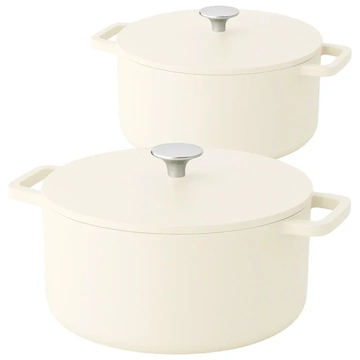 Go Ivory Gusseisen Bratpfannen-Set 2-teilig