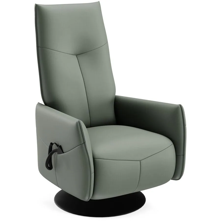 Relaxsessel Jura olivgrün Leder T 161 B 73 H 115 cm - Möbel Konfigurator: Traummöbel individuell zusammenstellen