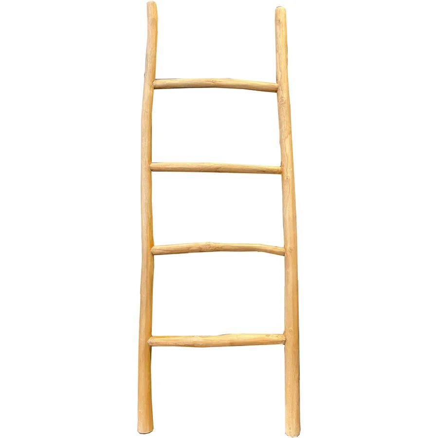 Wäscheleiter Rimon Braun Holz 150 cm - Farbe: natur - Material: Teak