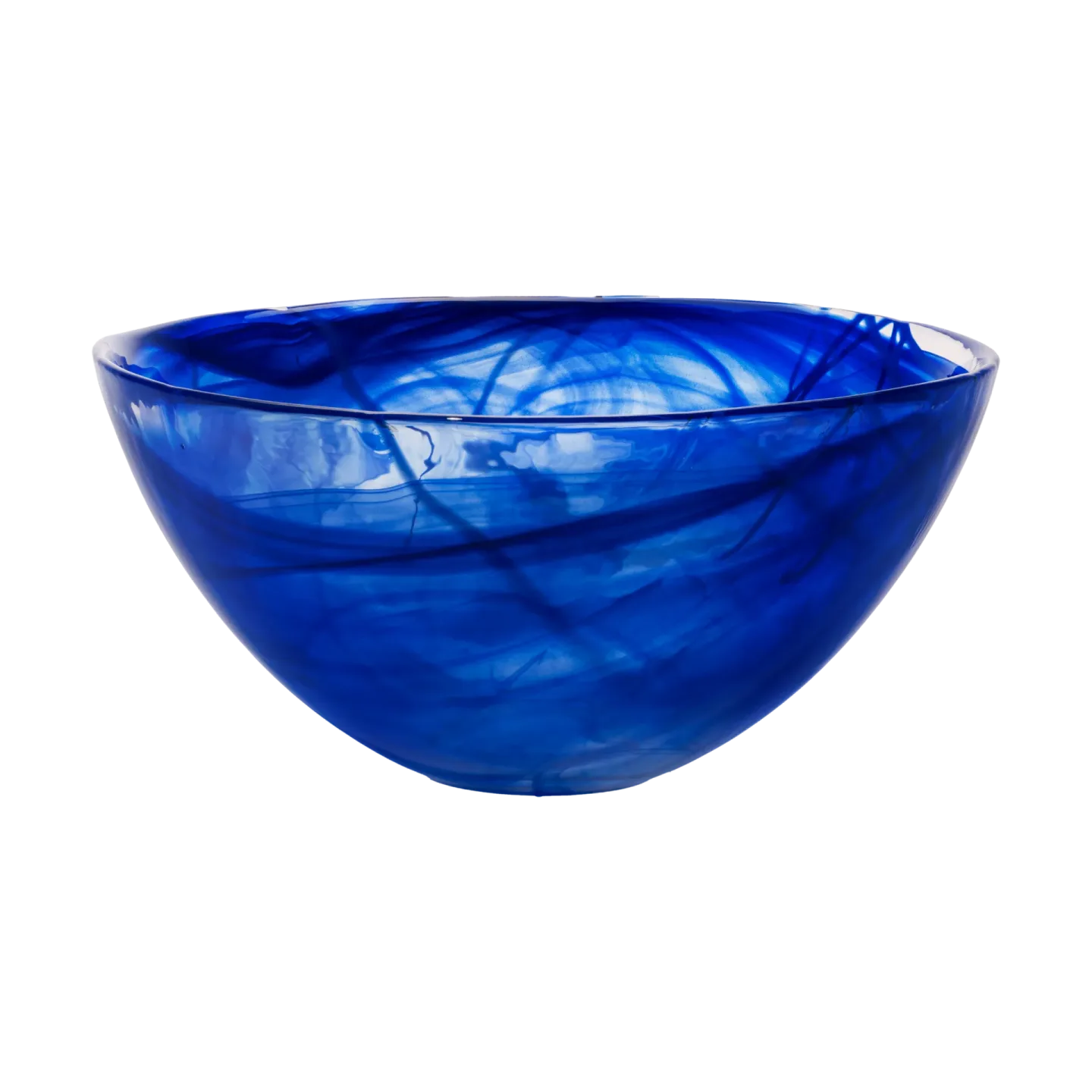 Kosta Boda Contrast Schale 350 mm Blau-blau